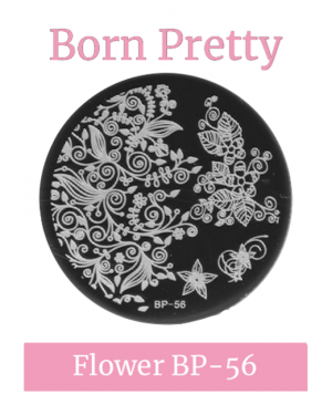 JenaesNails - Born Pretty - Round Flower Stamping Plate BP56