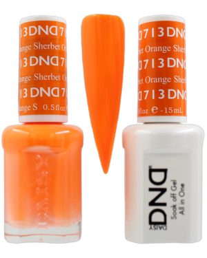 DND Duo Matching Pair Gel and Nail Polish - 713 Orange Sherbet