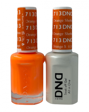 DND Duo Matching Pair Gel and Nail Polish - 713 Orange Sherbet
