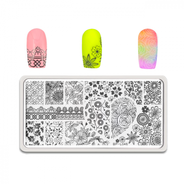 Born Pretty Stamping Plate Flowers BP-L046