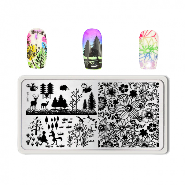 Born Pretty Stamping Plate Forest and Flowers BP-L011