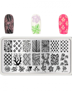 Born Pretty Stamping Plate Leaves and Flowers BP-L015
