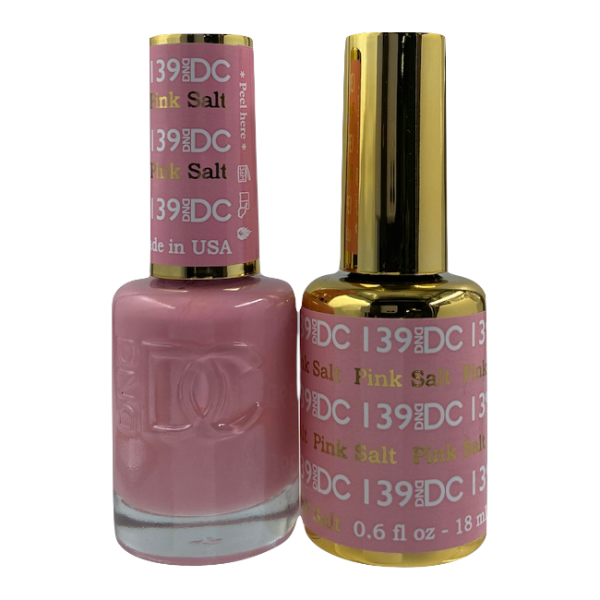 DND DC Matching Pair Gel and Nail Polish – 139 Pink Salt