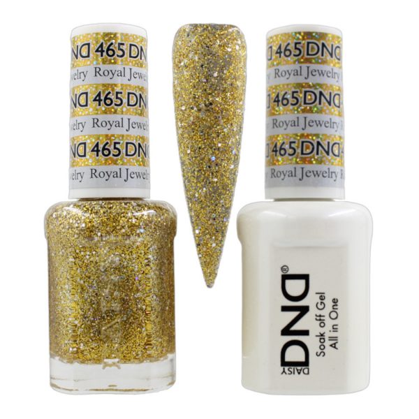 DND Duo Matching Pair Gel and Nail Polish - 465 Royal Jewelry