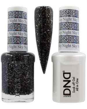 DND Duo Matching Pair Gel and Nail Polish - 527 Night Sky
