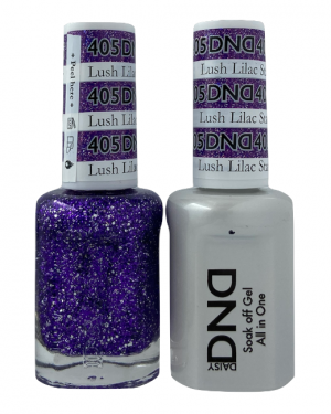 DND Duo Matching Pair Gel and Nail Polish – 405-Lush Lilac Star