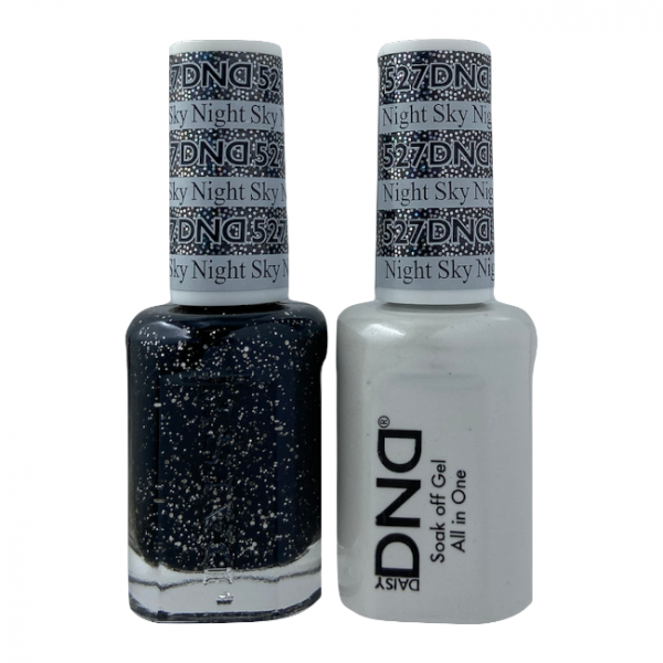 DND Duo Matching Pair Gel and Nail Polish – 527-Night Sky
