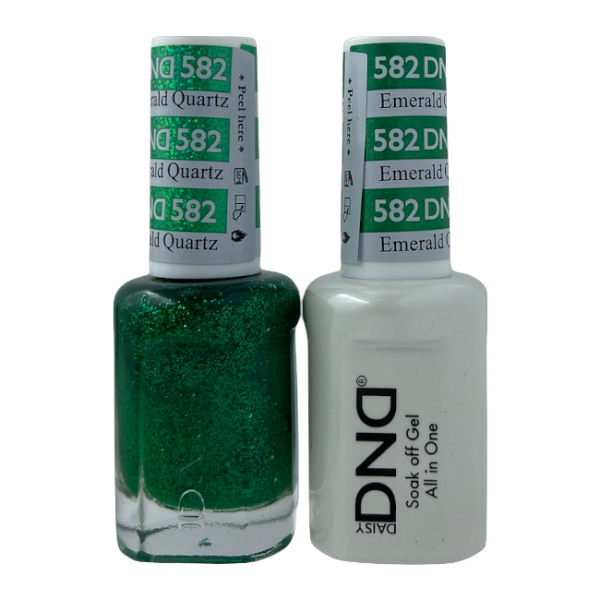 DND Duo Matching Pair Gel and Nail Polish – 582-Emerald Quartz
