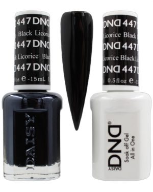 DND Duo Matching Pair Gel and Nail Polish - 447 Black Licorice
