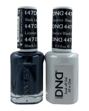 DND Duo Matching Pair Gel and Nail Polish – 447 - Black Licorice