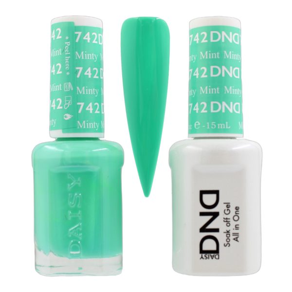 DND Duo Matching Pair Gel and Nail Polish - 742 Minty Mint