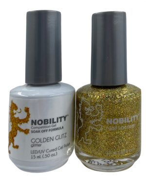 LeChat Nobility Color Gel Polish & Nail Lacquer 067 Golden Glitz