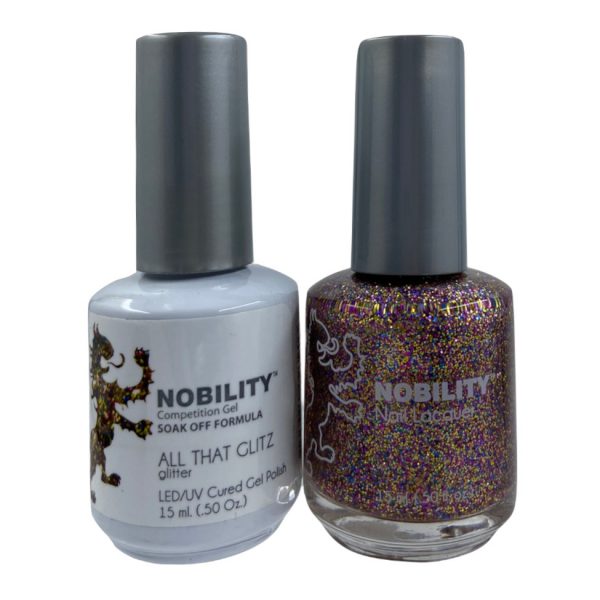 LeChat Nobility Color Gel Polish & Nail Lacquer 072 All That Glitz