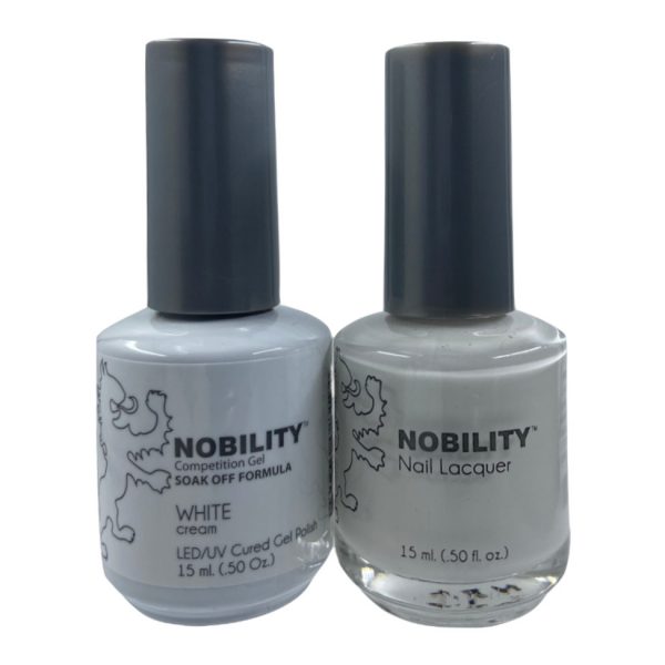 LeChat Nobility Color Gel Polish & Nail Lacquer – 001 White