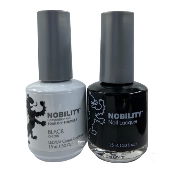 LeChat Nobility Color Gel Polish & Nail Lacquer – 002 Black