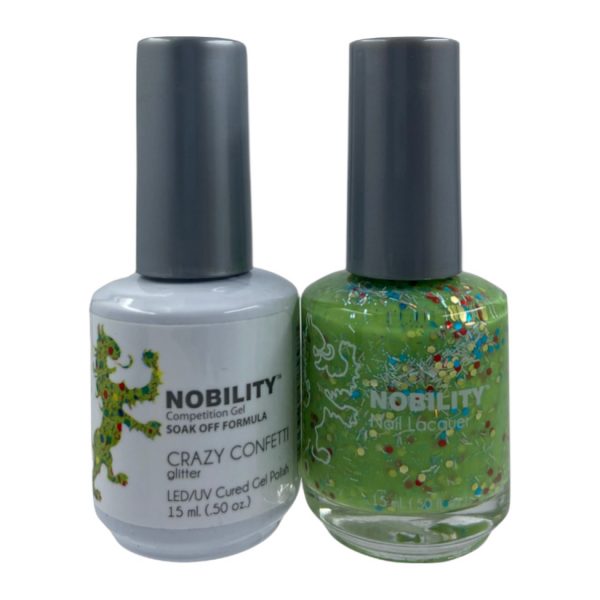 LeChat Nobility Color Gel Polish & Nail Lacquer 108 Crazy Confetti