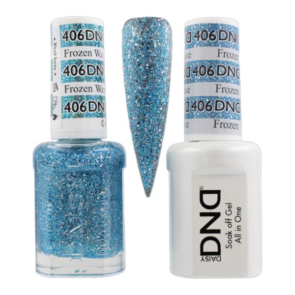 DND Duo Matching Pair Gel and Nail Polish - 406 Frozen Wave