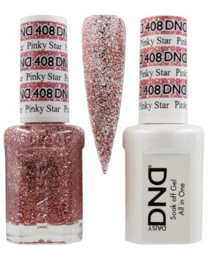 DND Duo Matching Pair Gel and Nail Polish - 408 Pinky Star