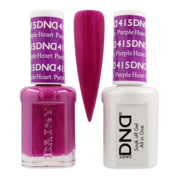 DND Duo Matching Pair Gel and Nail Polish - 415 Purple Heart