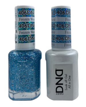 DND Duo Matching Pair Gel and Nail Polish – 406-Frozen Wave