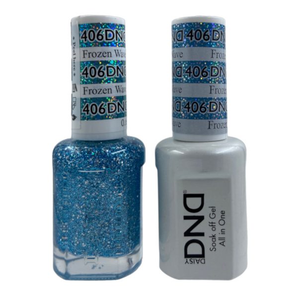 DND Duo Matching Pair Gel and Nail Polish – 406-Frozen Wave