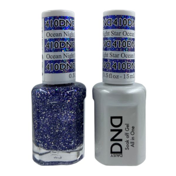 DND Duo Matching Pair Gel and Nail Polish – 410-Ocean Night Star