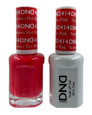 DND Duo Matching Pair Gel and Nail Polish – 414-Summer Hot Pink