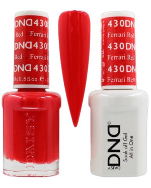 DND Duo Matching Pair Gel and Nail Polish - 430 Ferrari Red