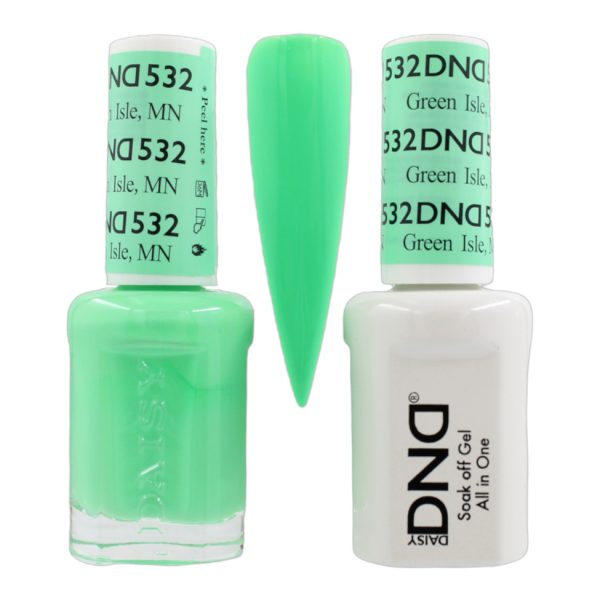 DND Duo Matching Pair Gel and Nail Polish - 532 Green Isle, MN