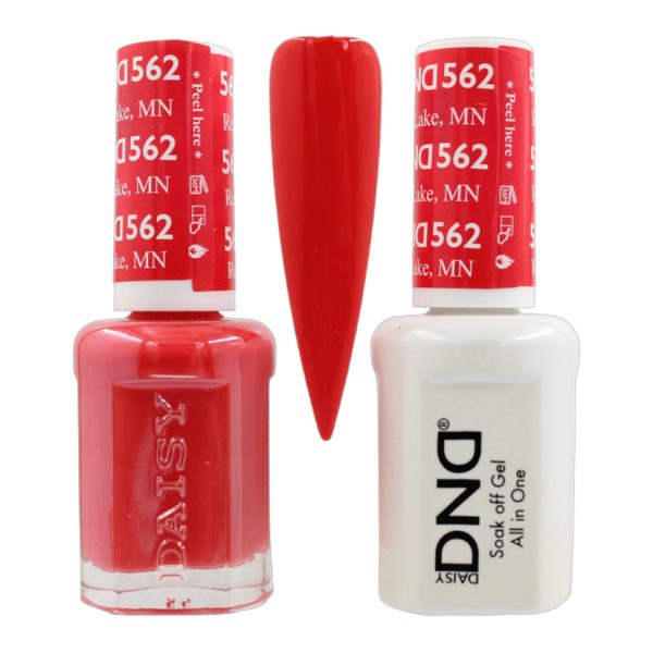 DND Duo Matching Pair Gel and Nail Polish - 562 Red Lake, MN