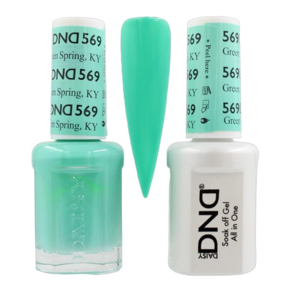 DND Duo Matching Pair Gel and Nail Polish - 569 Green Spring, KY