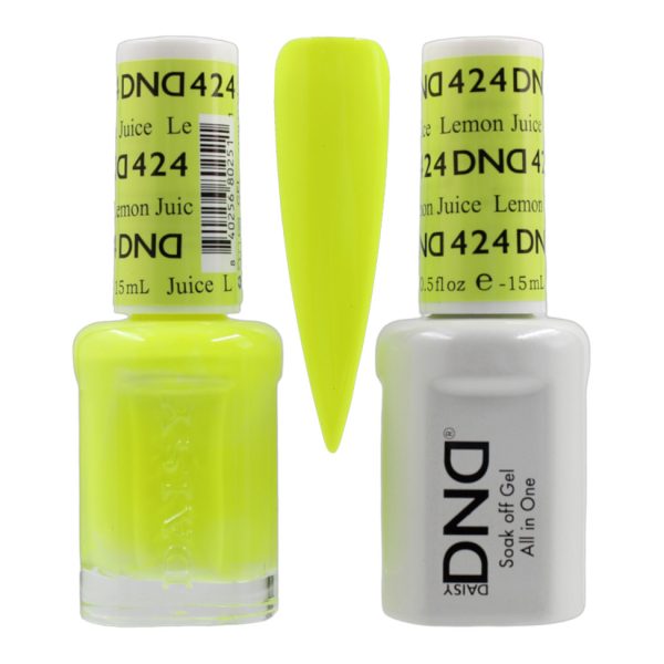 DND Duo Matching Pair Gel and Nail Polish - 424 Lemon Juice