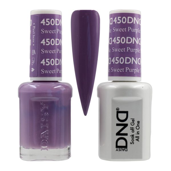 DND Duo Matching Pair Gel and Nail Polish - 450 Sweet Purple