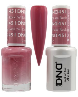 DND Duo Matching Pair Gel and Nail Polish - 451 Rock n Rose
