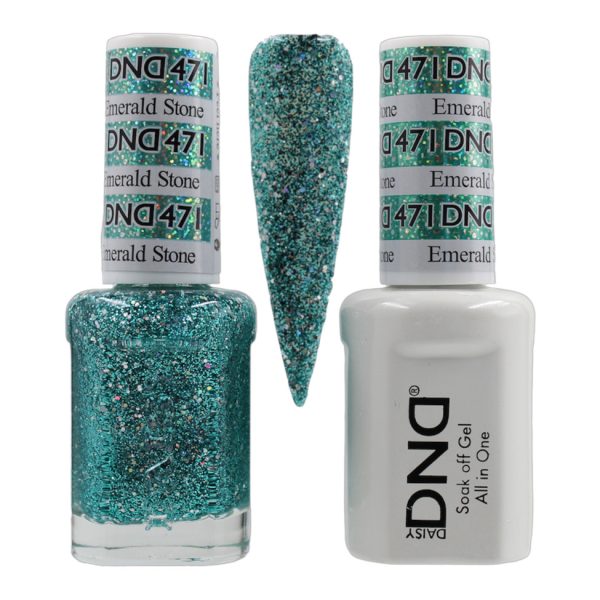 DND Duo Matching Pair Gel and Nail Polish - 471 Emerald Stone