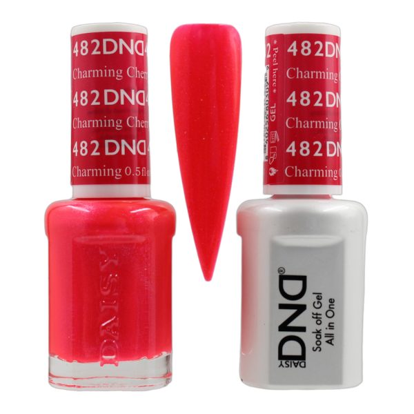 DND Duo Matching Pair Gel and Nail Polish - 482 Charming Cherry