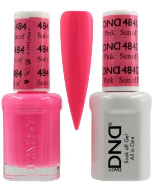 DND Duo Matching Pair Gel and Nail Polish - 484 Sun of Pink
