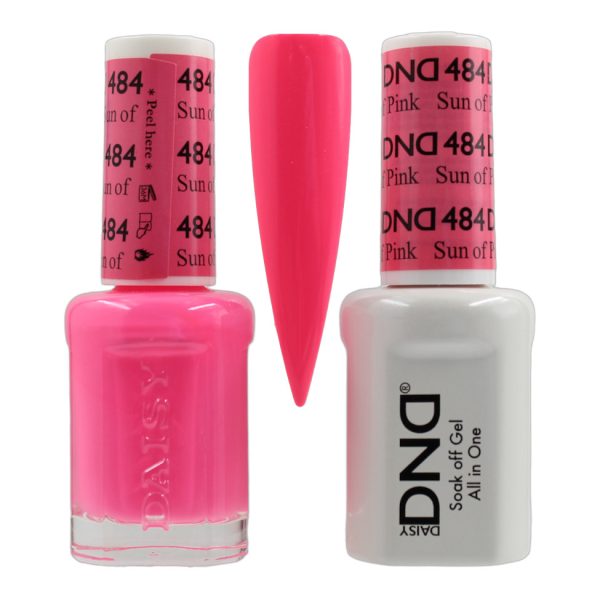DND Duo Matching Pair Gel and Nail Polish - 484 Sun of Pink